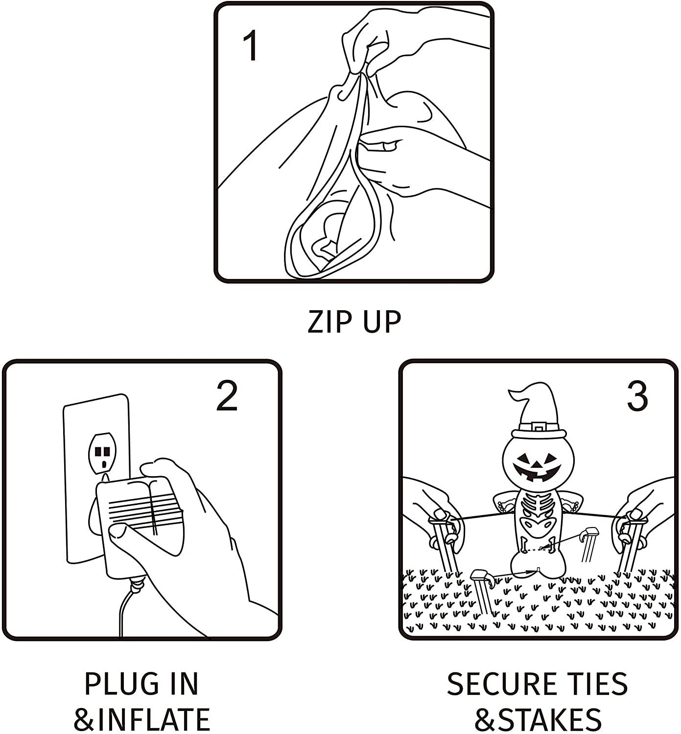 Jumbo Floating Head Pumpkin Wizard Inflatable (8 Ft) - Image 4