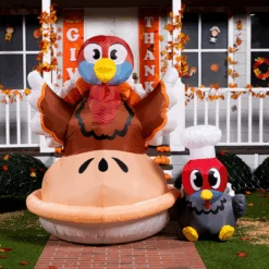 Large Turkey On A Pumpkin Pie Inflatable (6 Ft) -Halloween Decorations Store image 4 861dd82e fc88 463a ba12 7c7c3fc76d6a