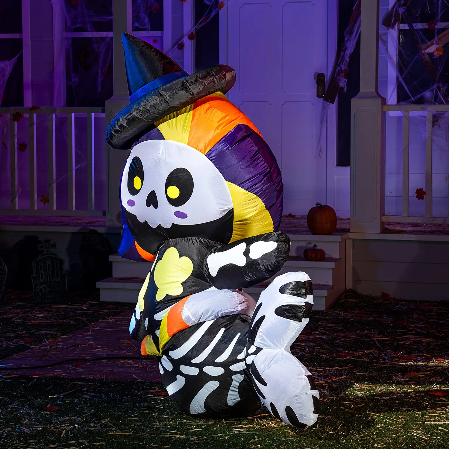 5 Ft Cute Halloween Skeleton Mermaid 6 5 Ft Cute Halloween Skeleton Mermaid - Image 4