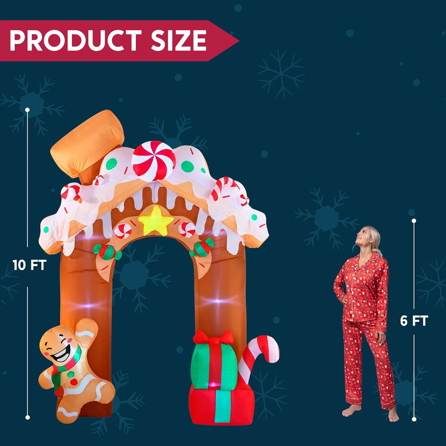 Giant Gingerbread House Archway Inflatable (10 Ft) 7 Giant Gingerbread House Archway Inflatable (10 Ft) - Image 5