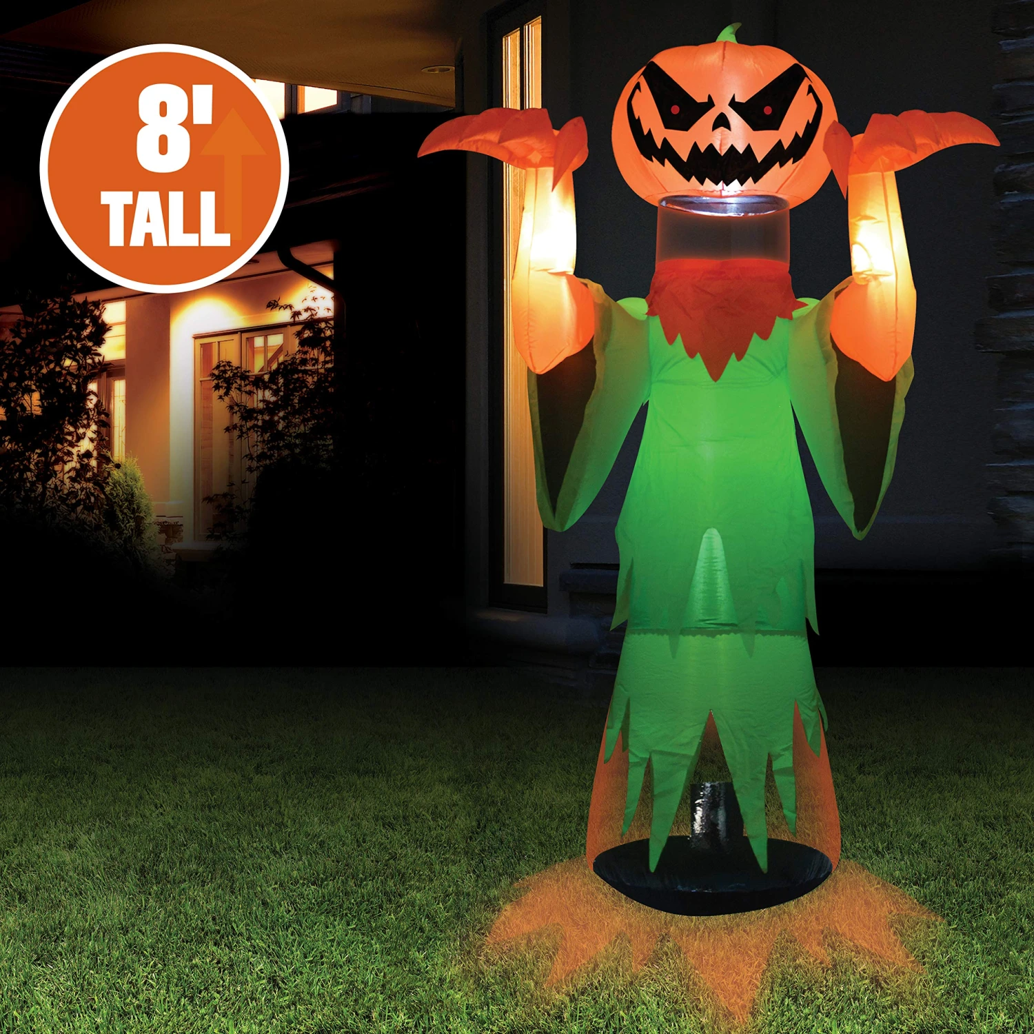 Jumbo Floating Head Pumpkin Wizard Inflatable (8 Ft) - Image 5