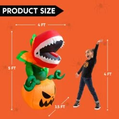5ft Inflatable Piranha Flower -Halloween Decorations Store image 5 5fea05da a623 46b8 a0a6 901b1327e894