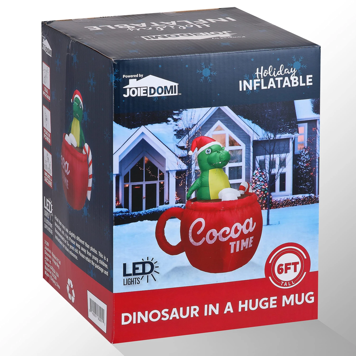 Dinosaur In A Huge Mug Christmas Inflatable - Image 5