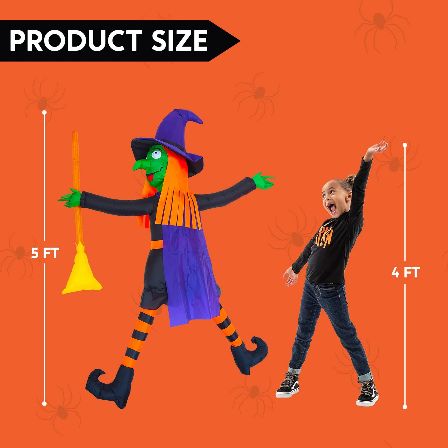 6ft Inflatable Crashing Witch - Image 5