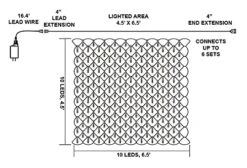 100 LED Clear Wire Net Lights Cool White 11 100 LED Clear Wire Net Lights Cool White -Halloween Decorations Store image 5 a268f704 9ce9 41a0 b41c beba153c0b2e