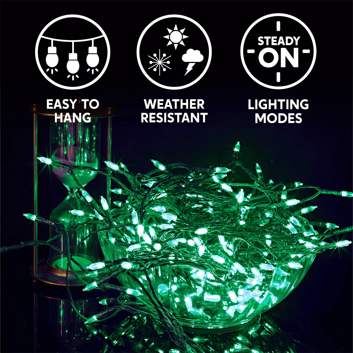 2 Sets Of 100-Count Green String Lights 7 2 Sets Of 100-Count Green String Lights - Image 5