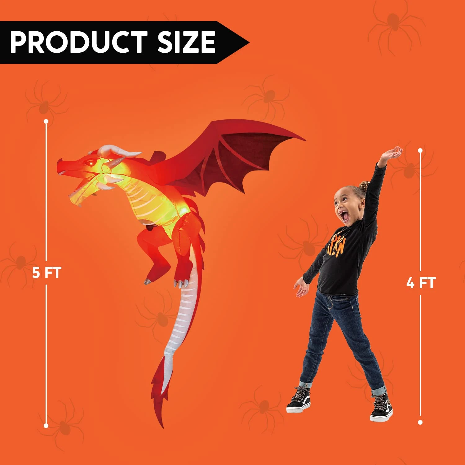 Tall Hanging Flying Dragon Inflatable (5 Ft) - Image 5
