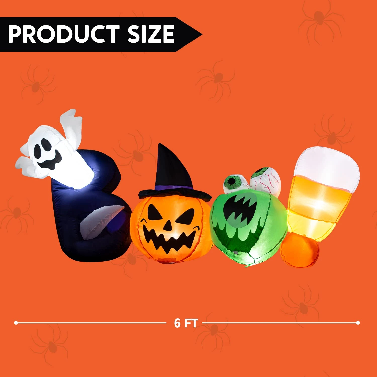 6ft Halloween Inflatable Boo Words - Image 5