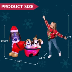 Tall Christmas Puppy Inflatable (5 Ft) -Halloween Decorations Store image 5 f71151a4 28fc 41e4 9dc9 127b91c281f0