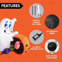 Tall Halloween Cute Ghost Dump Pumpkin Candy Bag Inflatable (5 Ft) 15 Tall Halloween Cute Ghost Dump Pumpkin Candy Bag Inflatable (5 Ft) -Halloween Decorations Store image 6 1178c9bc 7974 4e75 86e7 a4e1078edbf1
