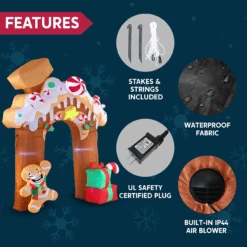 Giant Gingerbread House Archway Inflatable (10 Ft) 16 Giant Gingerbread House Archway Inflatable (10 Ft) -Halloween Decorations Store image 6 1c171ff6 4a9b 46f2 8b69 7da3ab8c7fe2