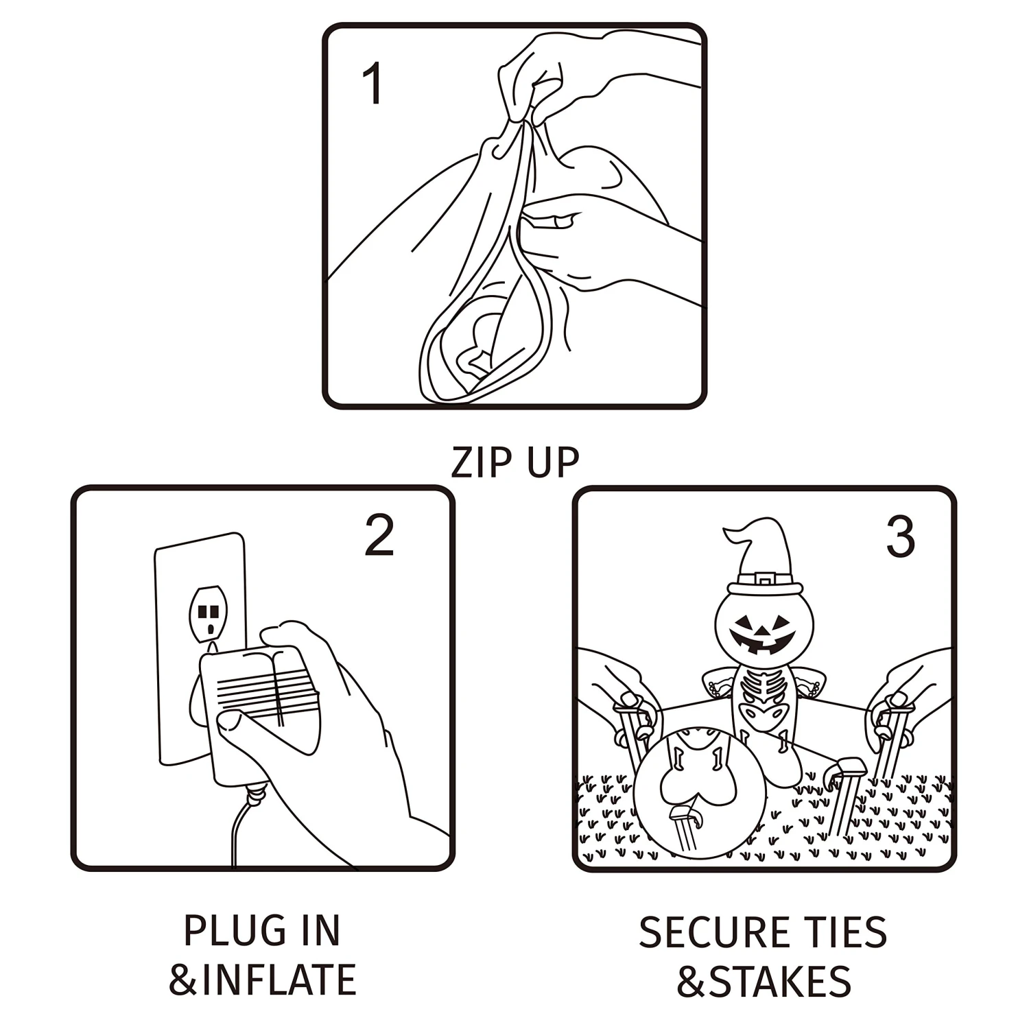 Tall Naughty Ghost Inflatable (5 Ft) - Image 6