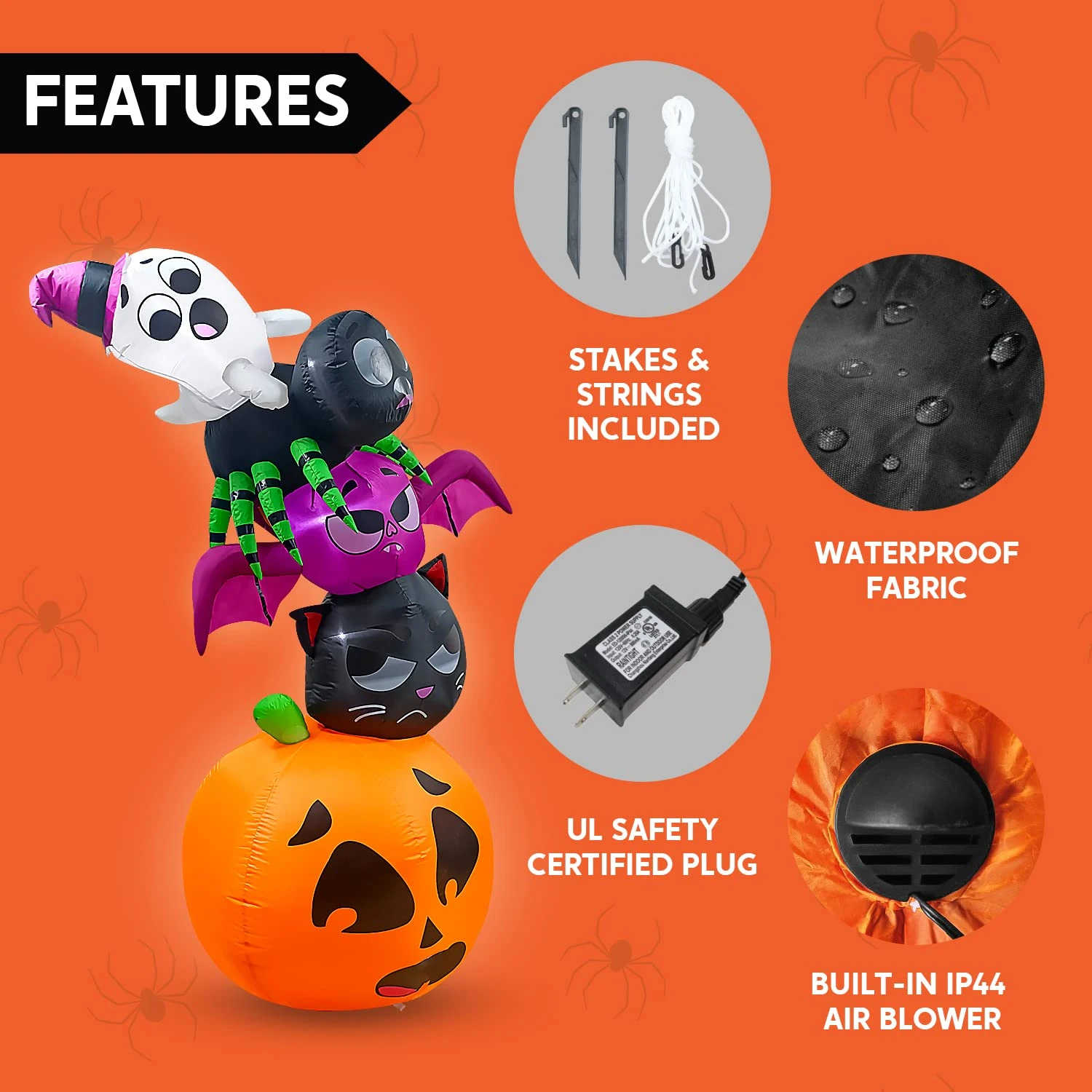 6 Ft Halloween Stacked 5 Characters - Image 6