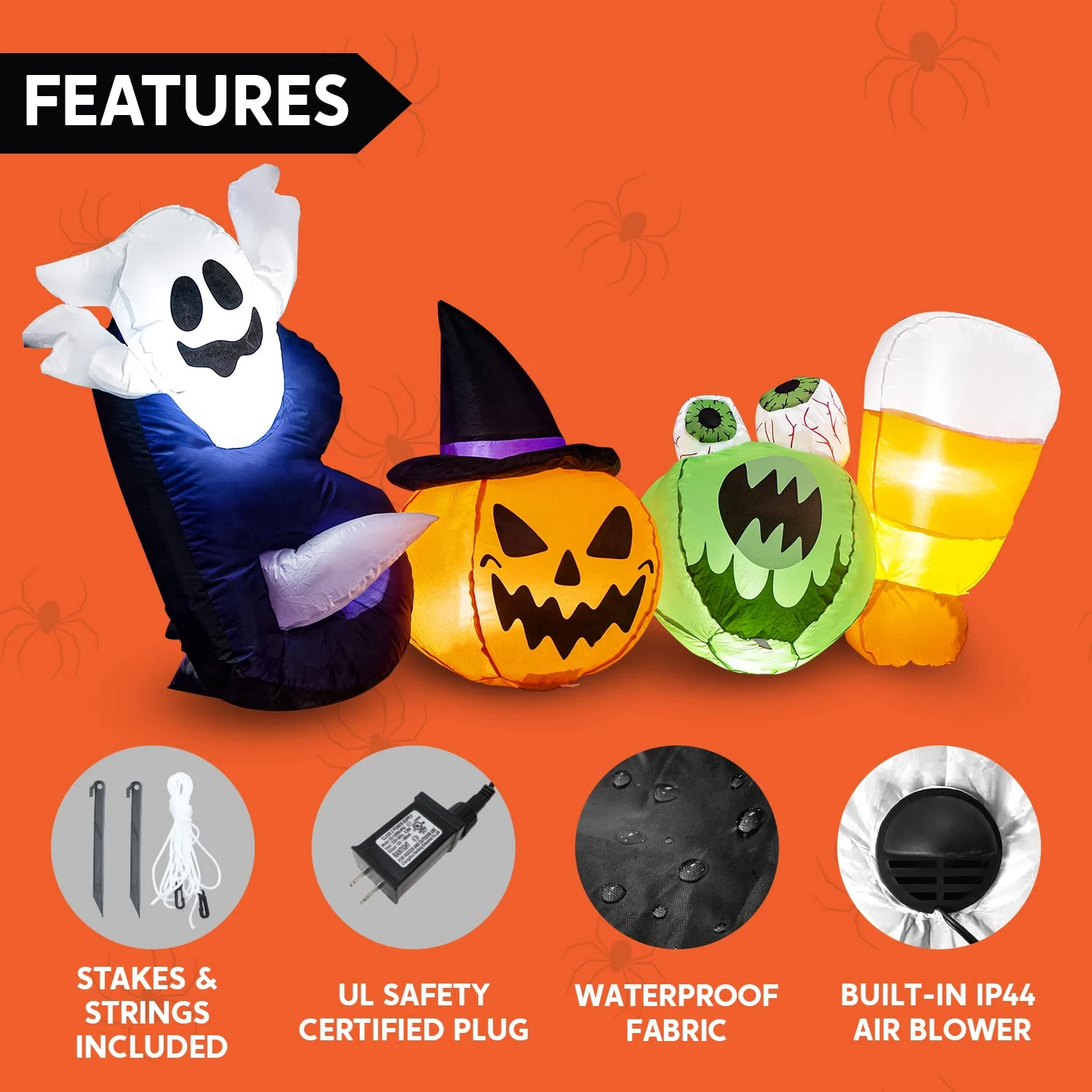 6ft Halloween Inflatable Boo Words - Image 6