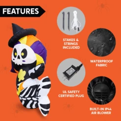 5 Ft Cute Halloween Skeleton Mermaid 15 5 Ft Cute Halloween Skeleton Mermaid -Halloween Decorations Store image 6 d7fbbfd1 e306 4ec9 a770 8d8e3ee5a091