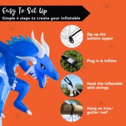 5 Ft. Hanging Ice Dragon 16 5 Ft. Hanging Ice Dragon -Halloween Decorations Store image 7 3d7e66ba f893 40f9 8c78 9855f07b5a76