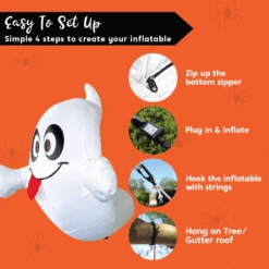 4ft Halloween Inflatable Ghost Coming Out From Tree -Halloween Decorations Store image 7 595ddae7 b3e0 4e9d aaf5 3274058693df