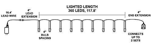 360 LED Christmas String Lights Multicolor - Image 7