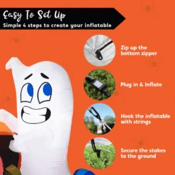 Tall Halloween Cute Ghost Dump Pumpkin Candy Bag Inflatable (5 Ft) 16 Tall Halloween Cute Ghost Dump Pumpkin Candy Bag Inflatable (5 Ft) -Halloween Decorations Store image 7 afc4211f 0909 4008 9fbc 517748d8f0d3