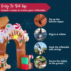Giant Gingerbread House Archway Inflatable (10 Ft) 17 Giant Gingerbread House Archway Inflatable (10 Ft) -Halloween Decorations Store image 7 df3b063c 7120 4b78 9ab3 0ac4ba56c646