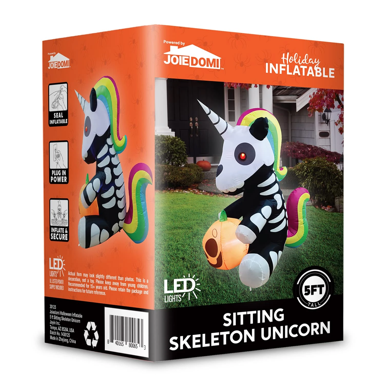 Tall Sitting Skeleton Inflatable Ride A Unicorn Costume (5 Ft) 10 Tall Sitting Skeleton Inflatable Ride A Unicorn Costume (5 Ft) - Image 8