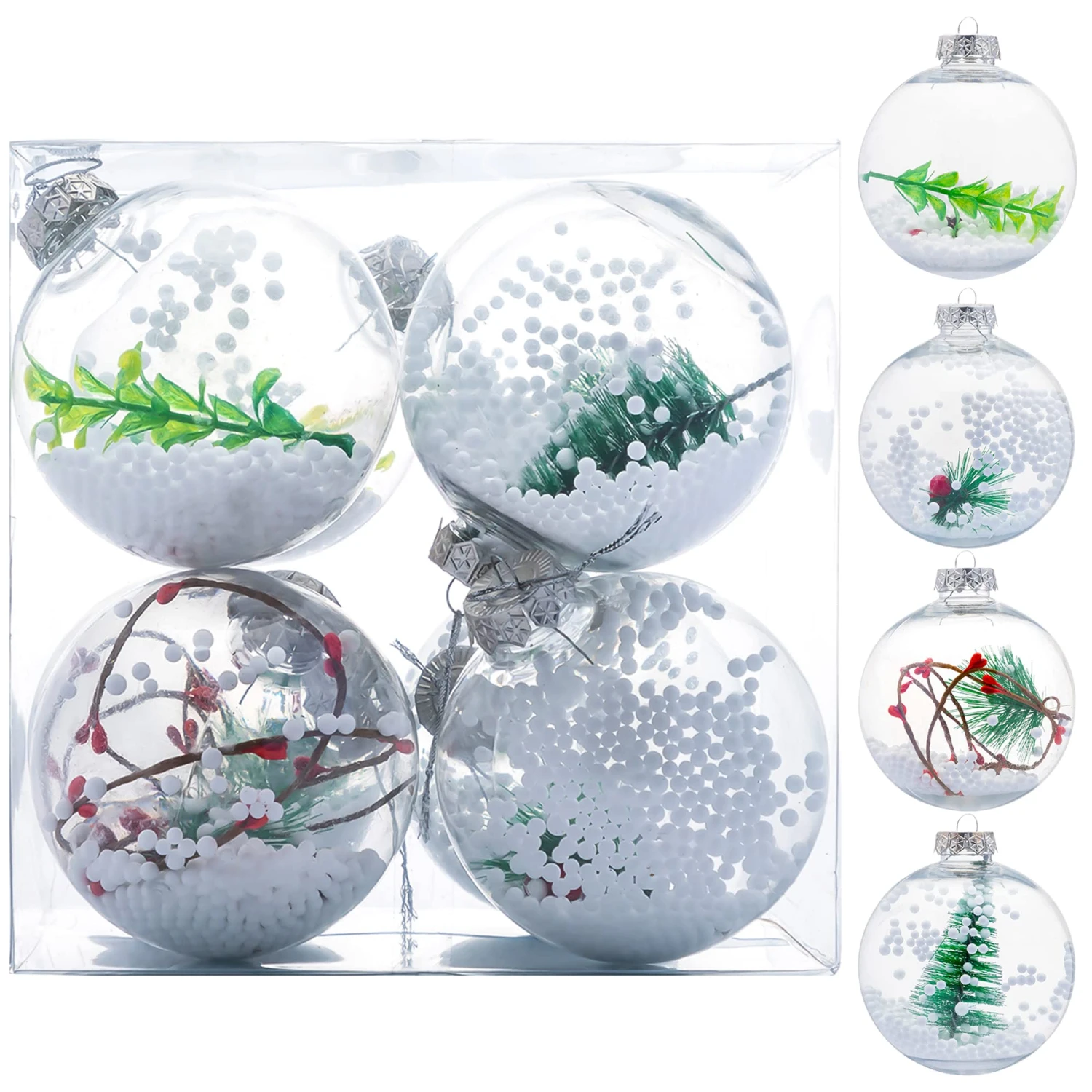 8 Pcs Snow Filling Ornaments - Image 8
