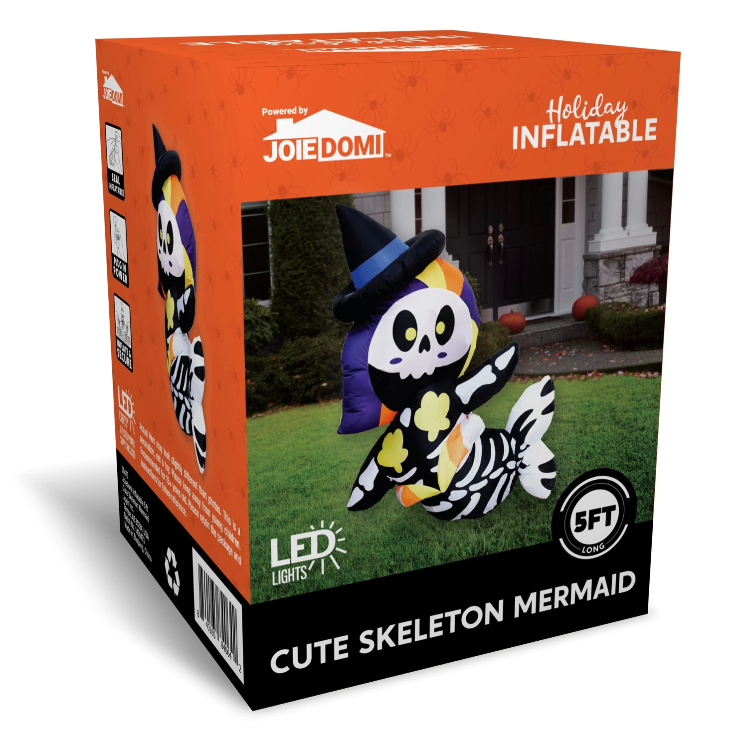 5 Ft Cute Halloween Skeleton Mermaid 10 5 Ft Cute Halloween Skeleton Mermaid - Image 8