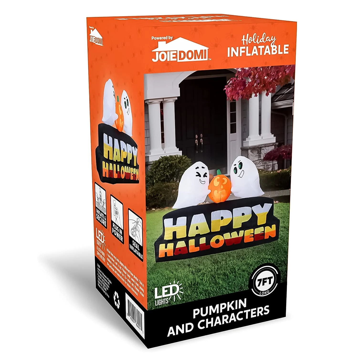 7ft Happy Halloween With Pumpkin And Characters - Image 8