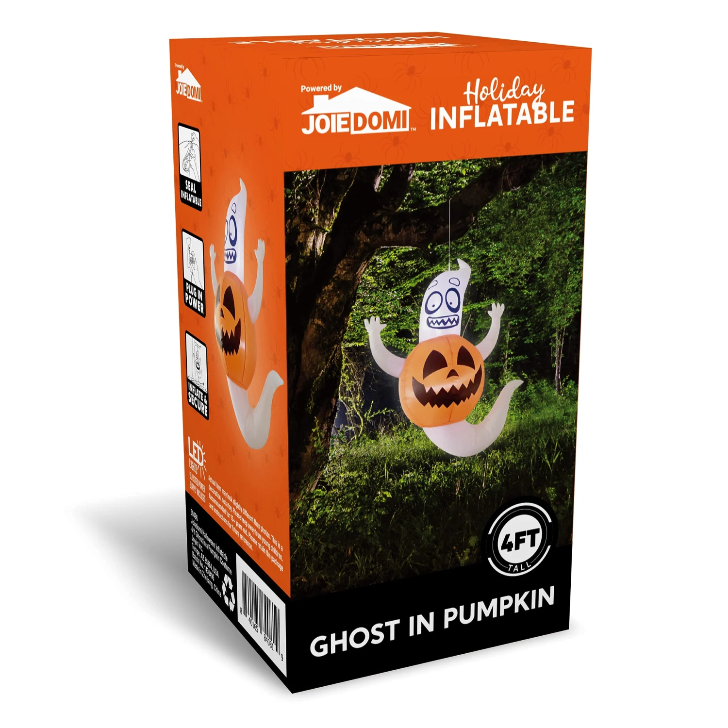 4ft Halloween Inflatable Ghost In A Pumpkin - Image 8