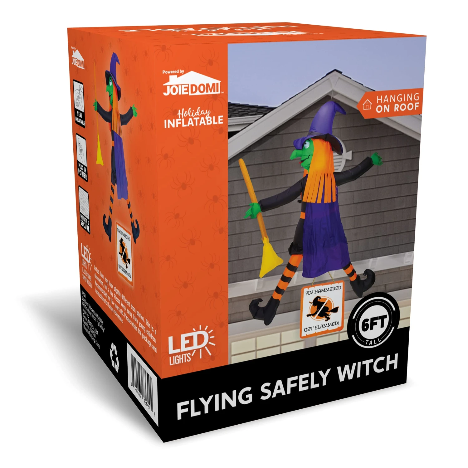 6ft Inflatable Crashing Witch - Image 8