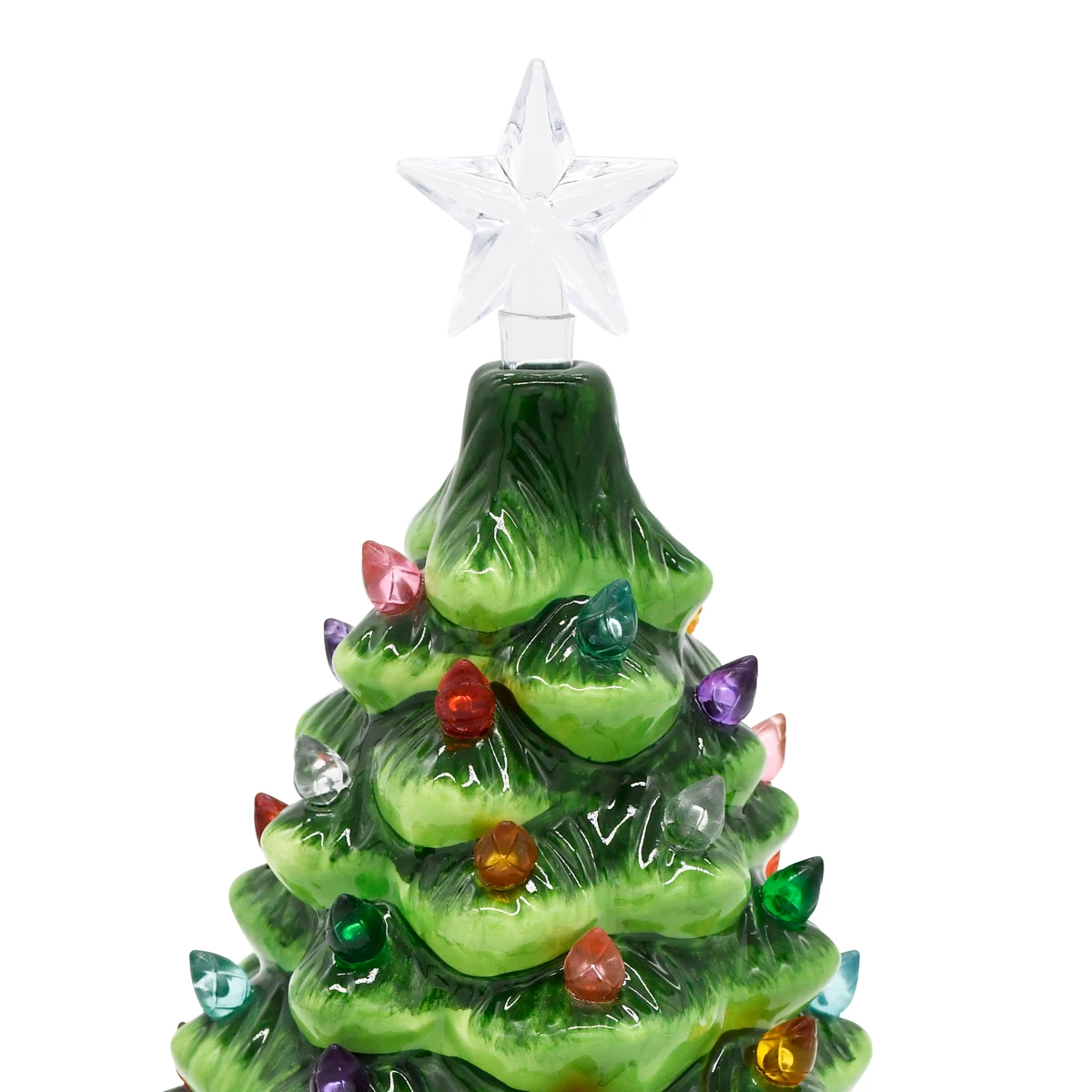 7in Ceramic Christmas Tree With Candy Cane - Image 4